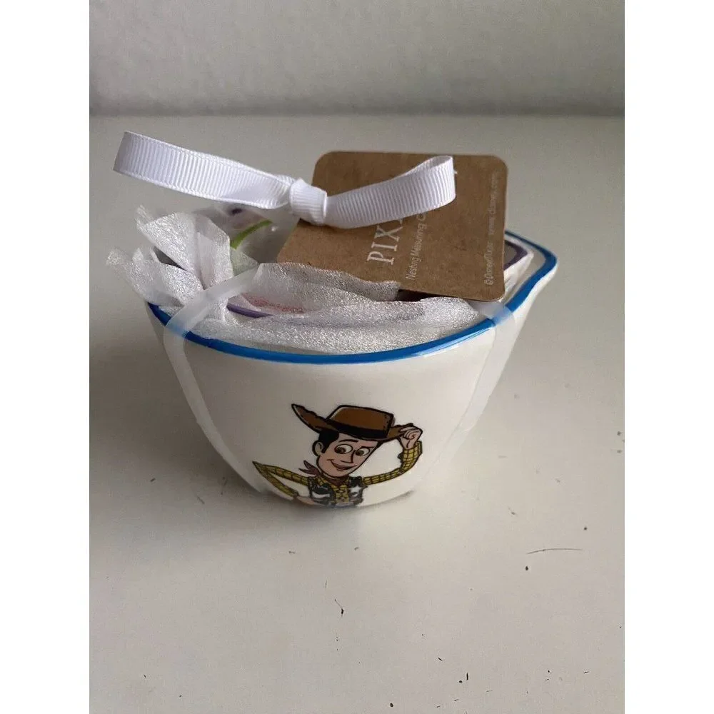 Rae Dunn Toy Story Pixar Measuring Cups Woody‎ Buzz Aliens Jesse Ceramic NEW
